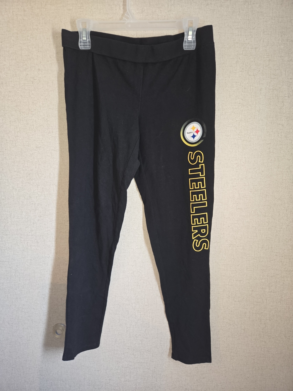 Womens Large Black Steelers Logo Leggings